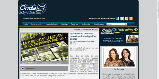 Nota libro La Publicidad Electoral Onda la Superestación