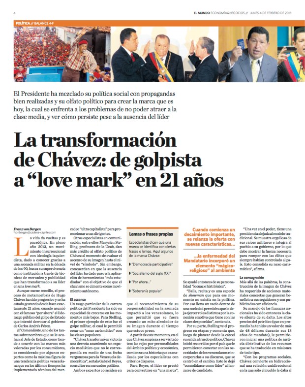 Entrevista de Franz von Bergen a Justo Morao / Diario El Mundo / 4 de febrero de 2013 - página 1-