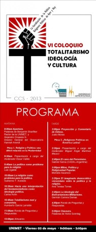 VI Coloquio UNIMET Totalitarismo Ideología y Cultura