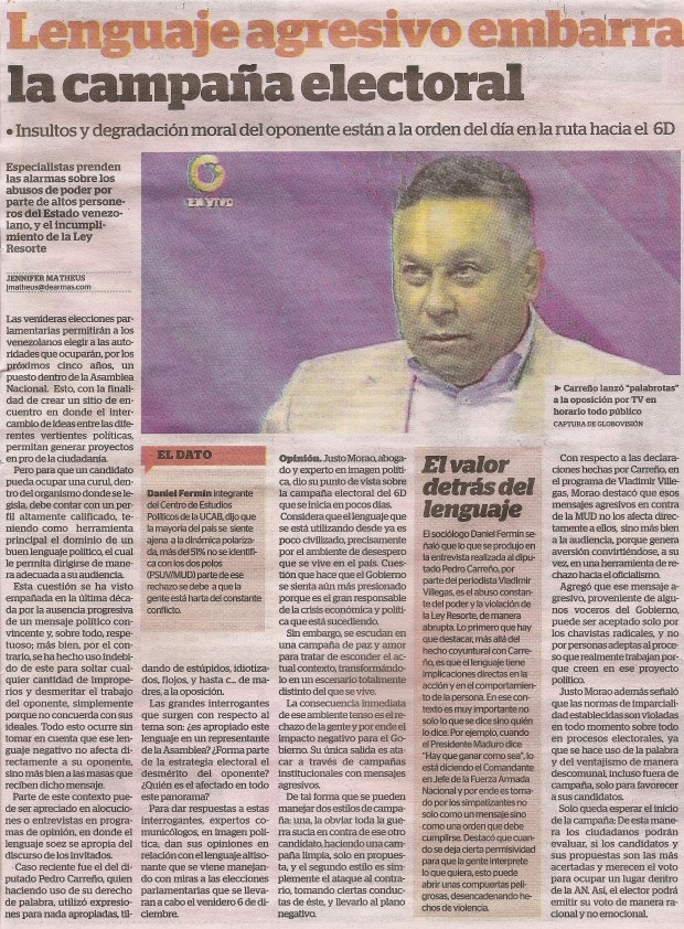 Lenguaje agresivo embarra la campaña electoral - Diario 2001